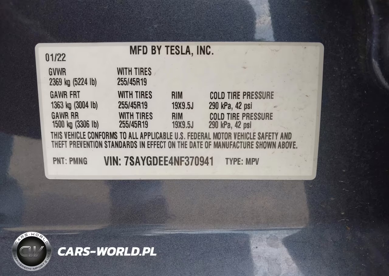 2022 Tesla Model Y Long Range Dual Motor All-Wheel Drive VIN:7SAYGDEE4NF370941 - 9