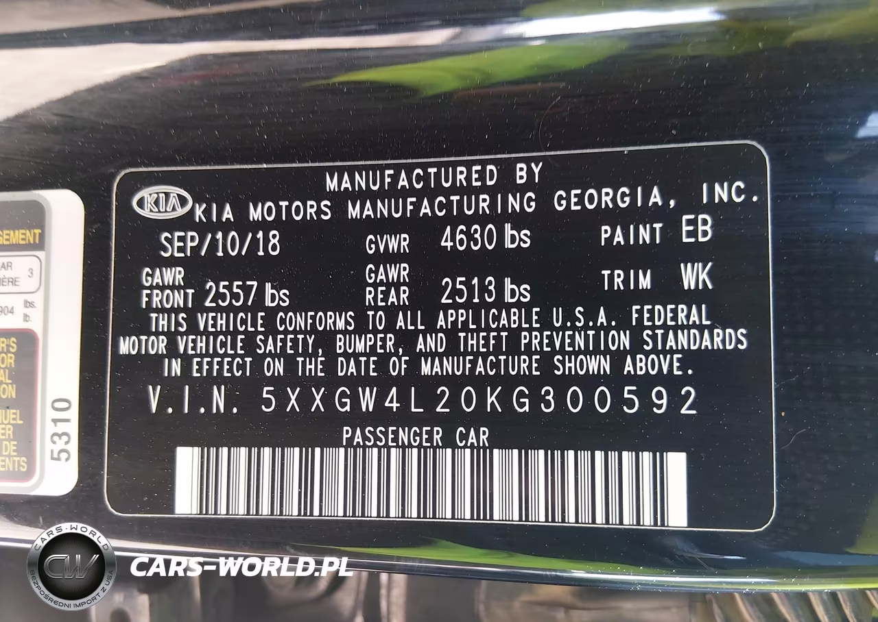 2019 Kia Optima Sx Turbo VIN:5XXGW4L20KG300592 - 9