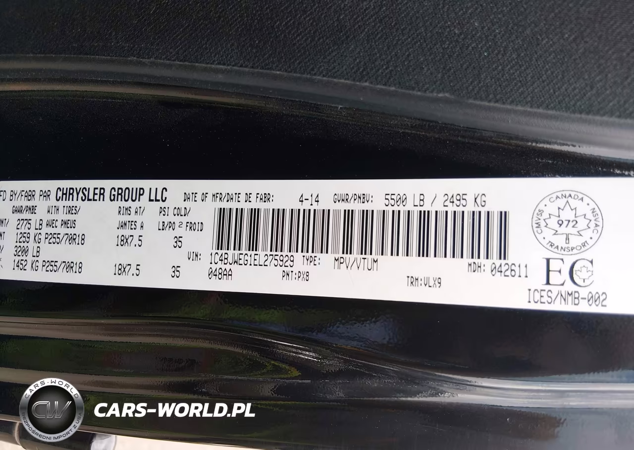 2014 Jeep Wrangler Unlimited Sahara VIN:1C4BJWEG1EL275929 - 9