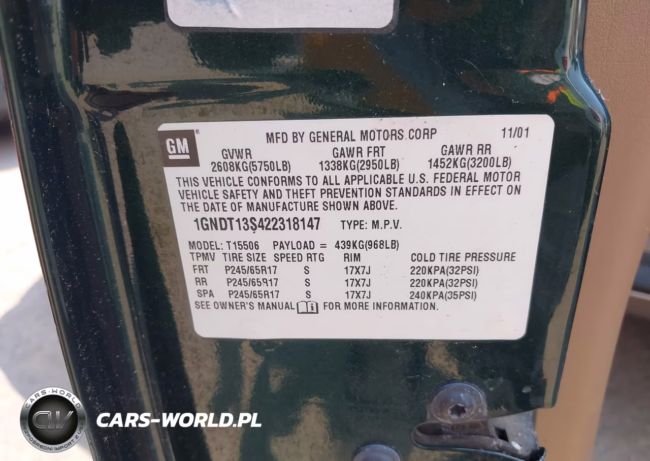 2002 Chevrolet Trailblazer Ltz VIN:1GNDT13S422318147 - 9
