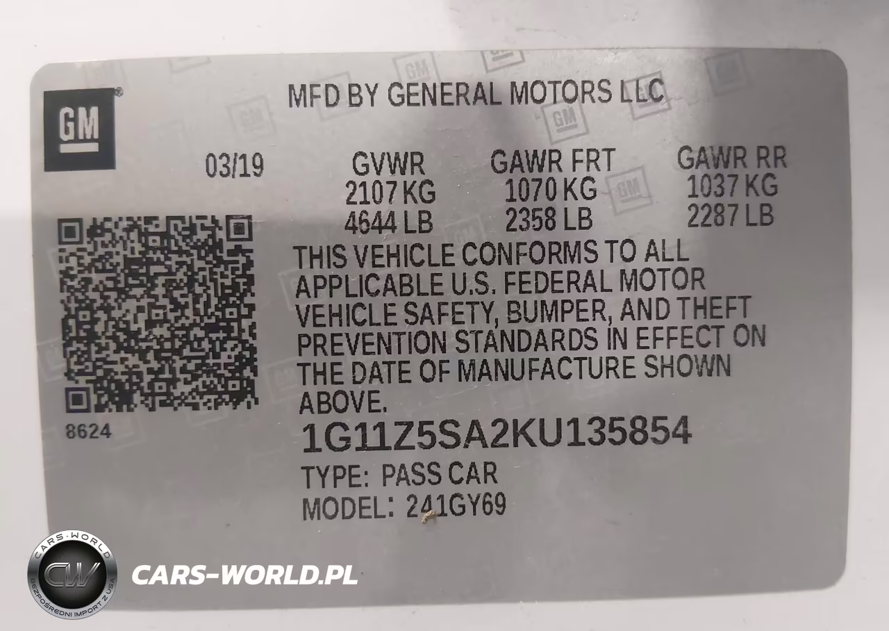 2019 Chevrolet Impala Lt VIN:1G11Z5SA2KU135854 - 9