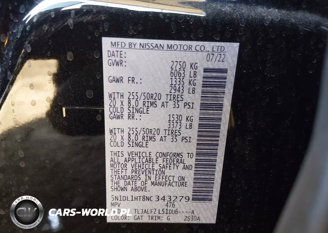 2022 Infiniti Qx60 Autograph VIN:5N1DL1HT8NC343279 - 9