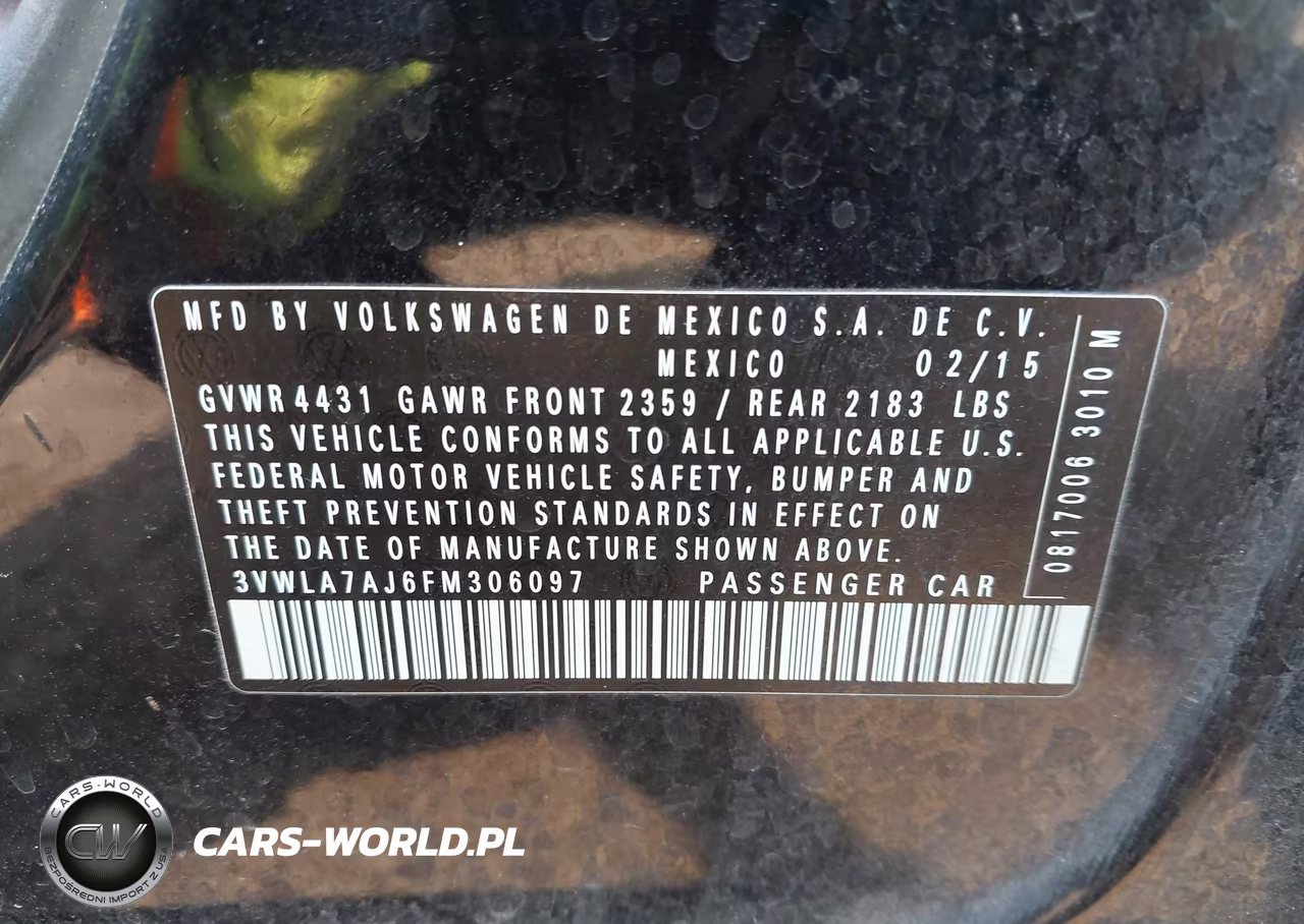 2015 Volkswagen Jetta 2.0L Tdi Sel VIN:3VWLA7AJ6FM306097 - 9