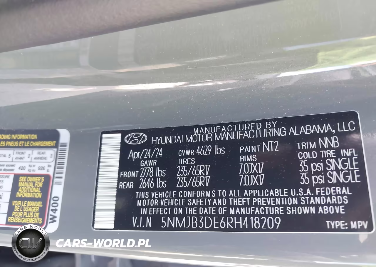 2024 Hyundai Tucson Sel VIN:5NMJB3DE6RH418209 - 9