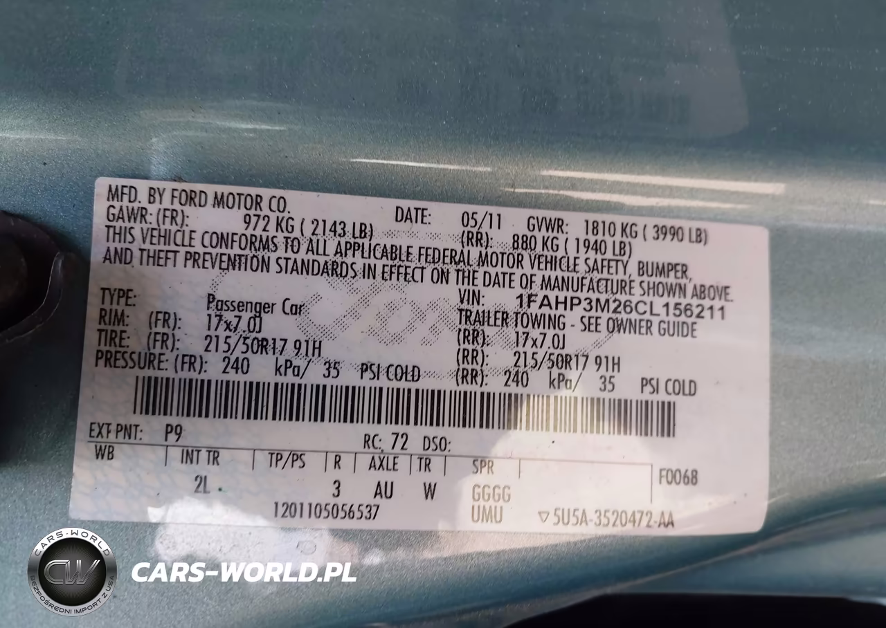 2012 Ford Focus Sel VIN:1FAHP3M26CL156211 - 9