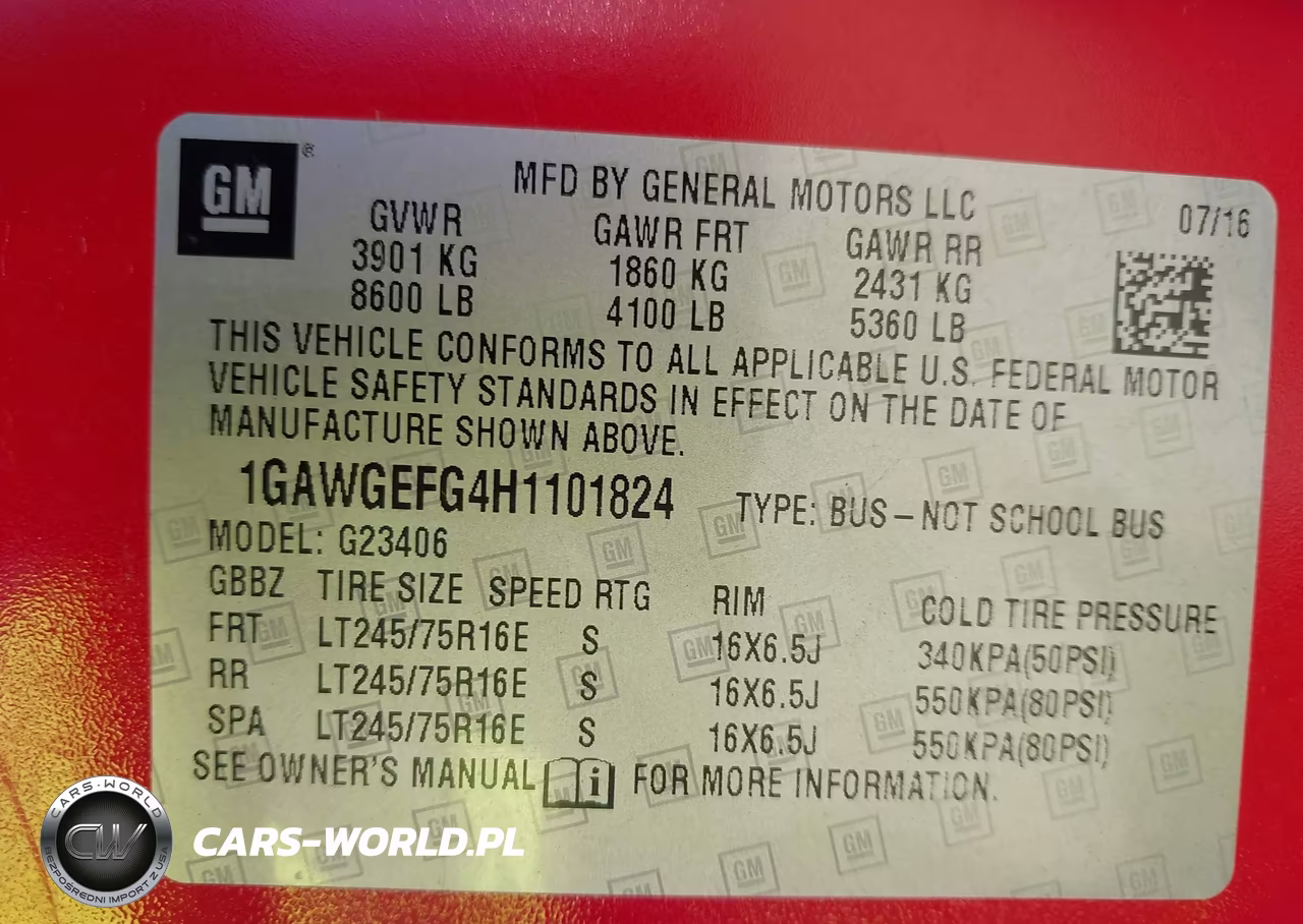 2017 Chevrolet Express 2500 Ls VIN:1GAWGEFG4H1101824 - 9