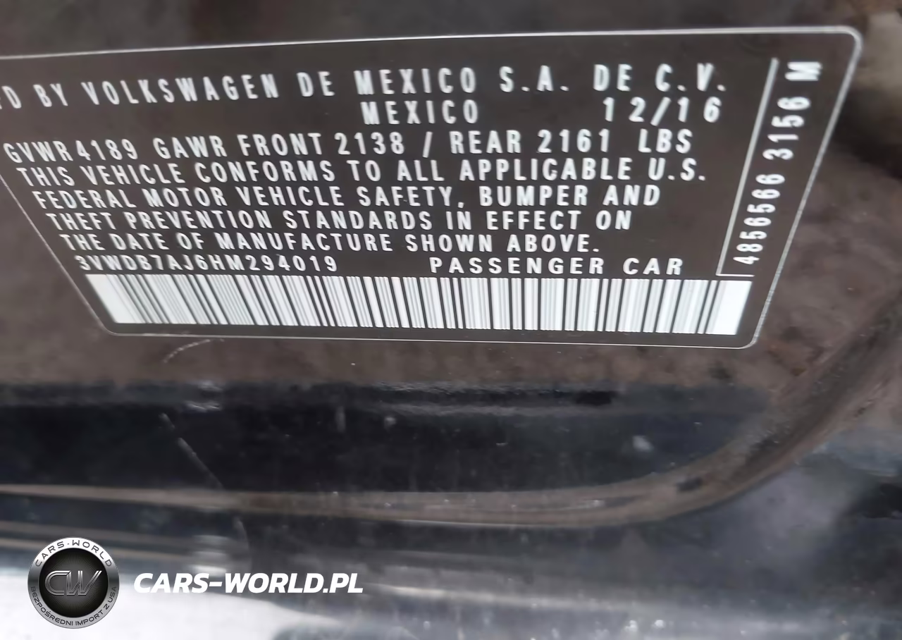 2017 Volkswagen Jetta Se VIN:3VWDB7AJ6HM294019 - 9