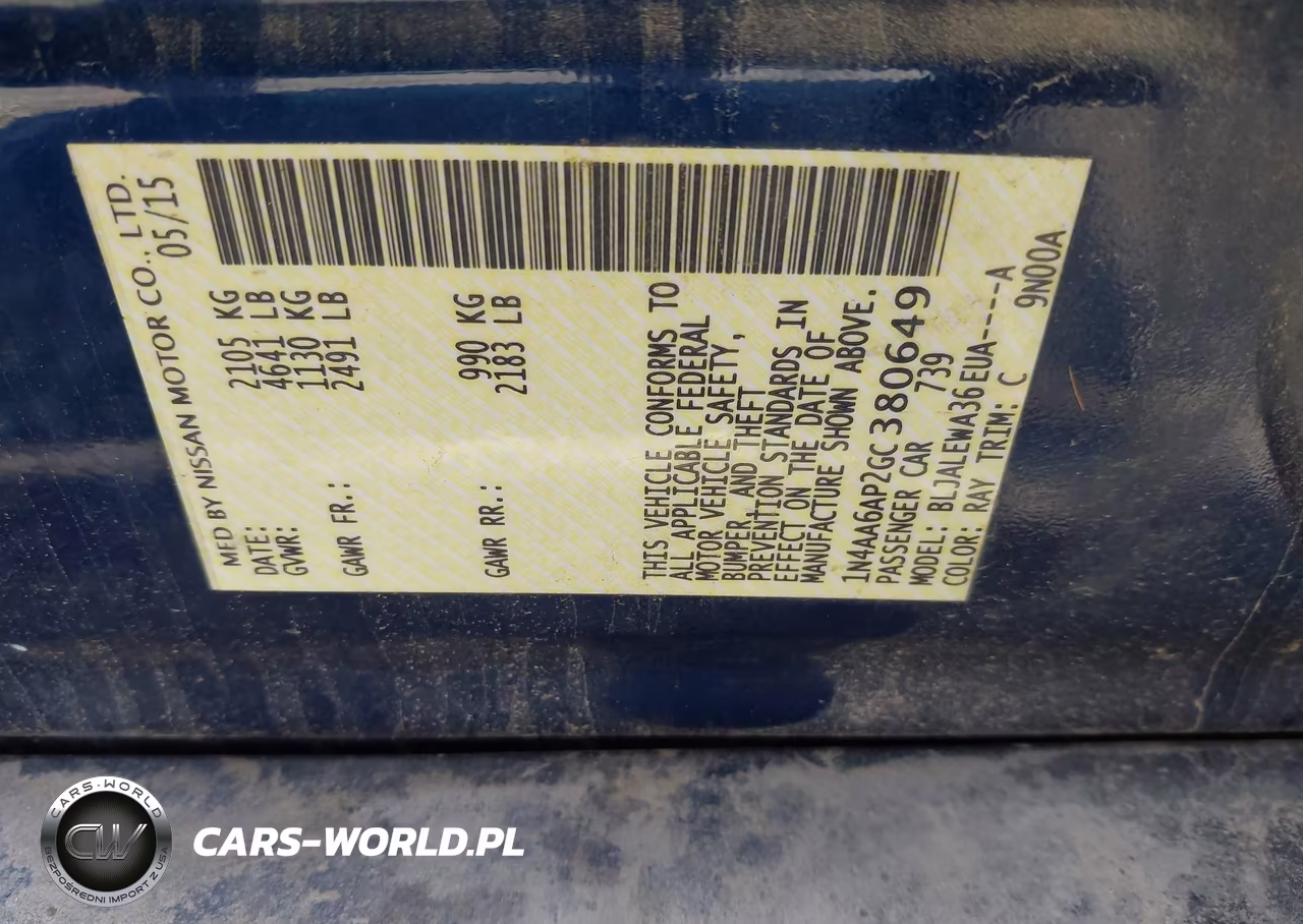 2016 Nissan Maxima 3.5 Sl VIN:1N4AA6AP2GC380649 - 9