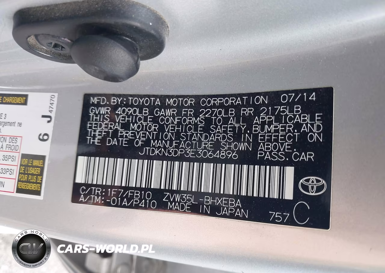 2014 Toyota Prius Plug-In VIN:JTDKN3DP3E3064896 - 9