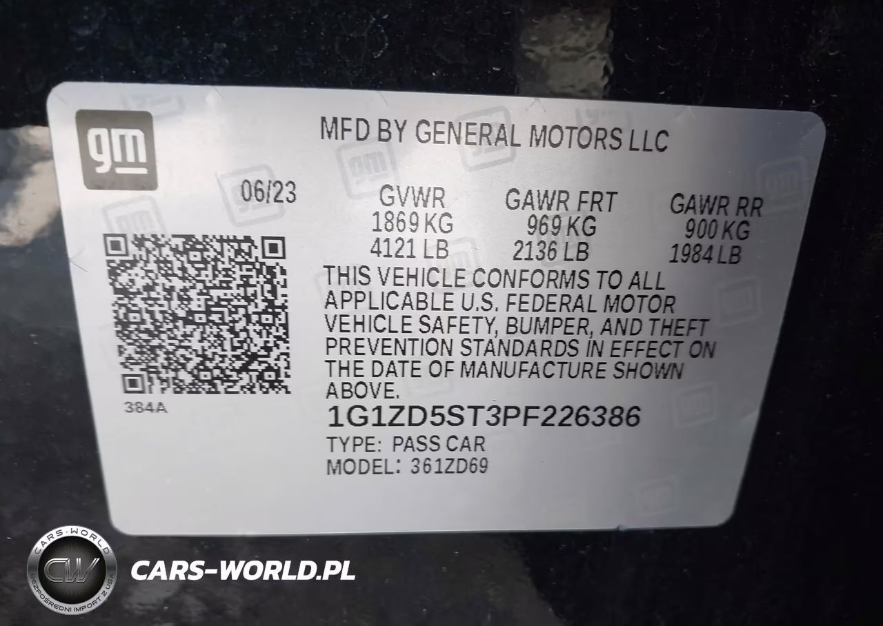2023 Chevrolet Malibu Fwd 1Lt VIN:1G1ZD5ST3PF226386 - 9