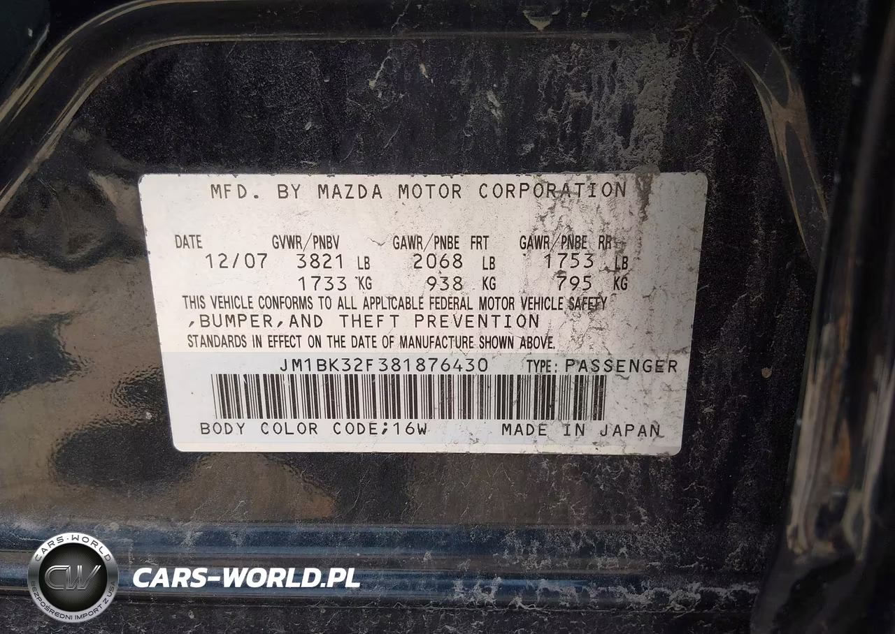 2008 Mazda Mazda3 I VIN:JM1BK32F381876430 - 9