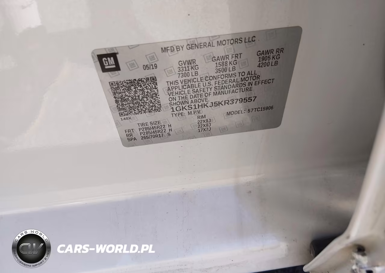 2019 GMC Yukon Xl Denali VIN:1GKS1HKJ5KR379557 - 9