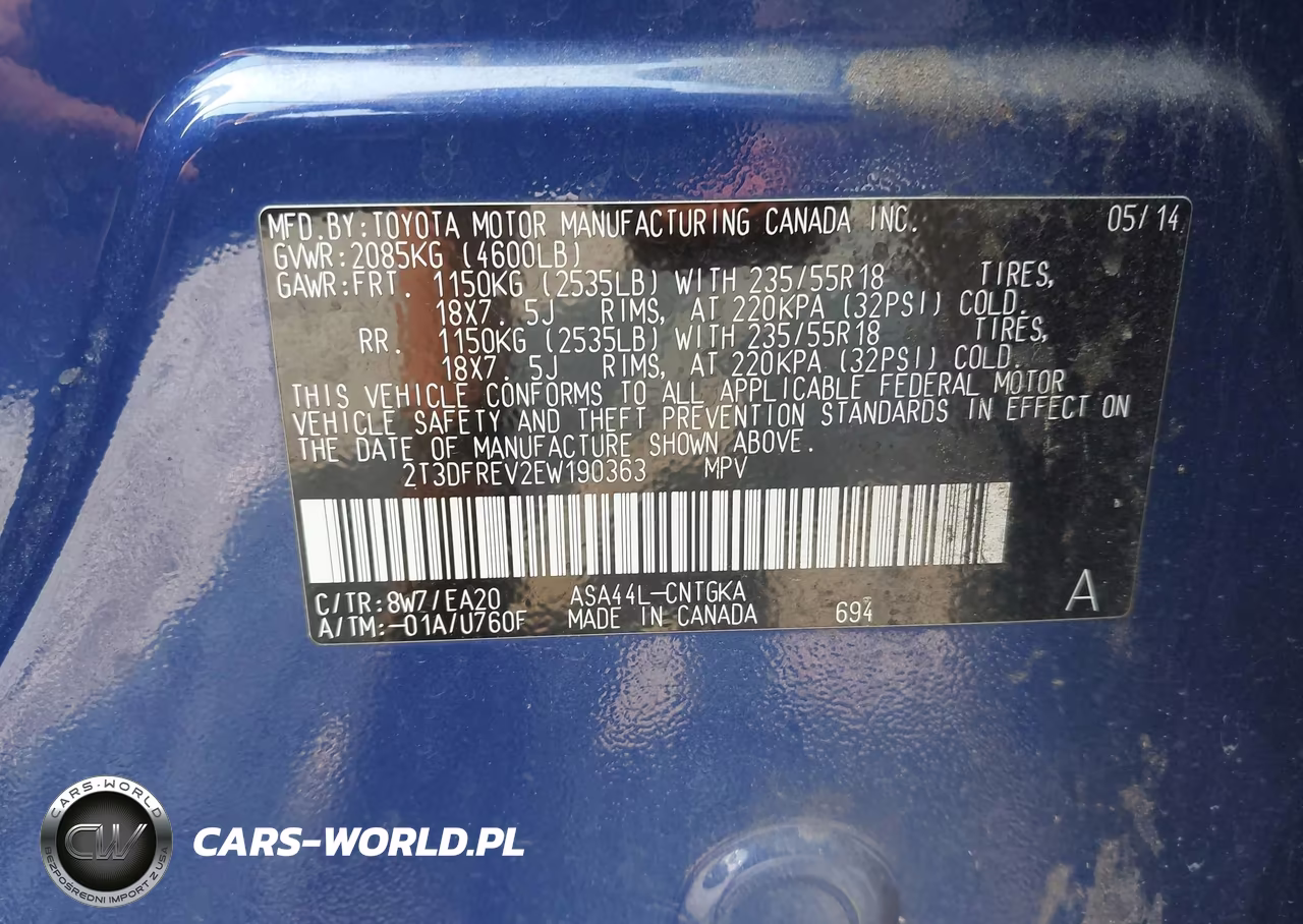 2014 Toyota Rav4 Limited VIN:2T3DFREV2EW190363 - 9