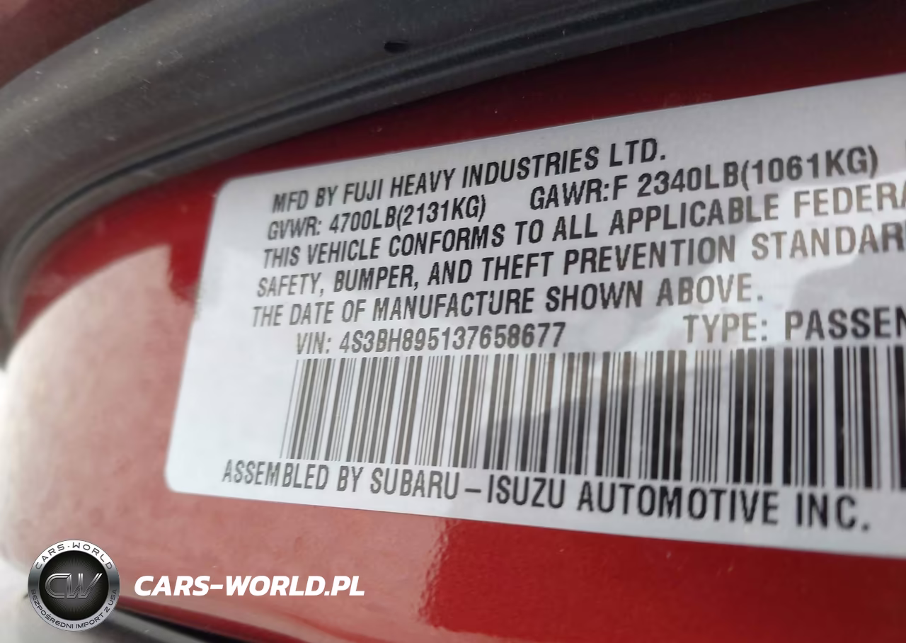 2003 Subaru Outback H6-3.0 VIN:4S3BH895137658677 - 9