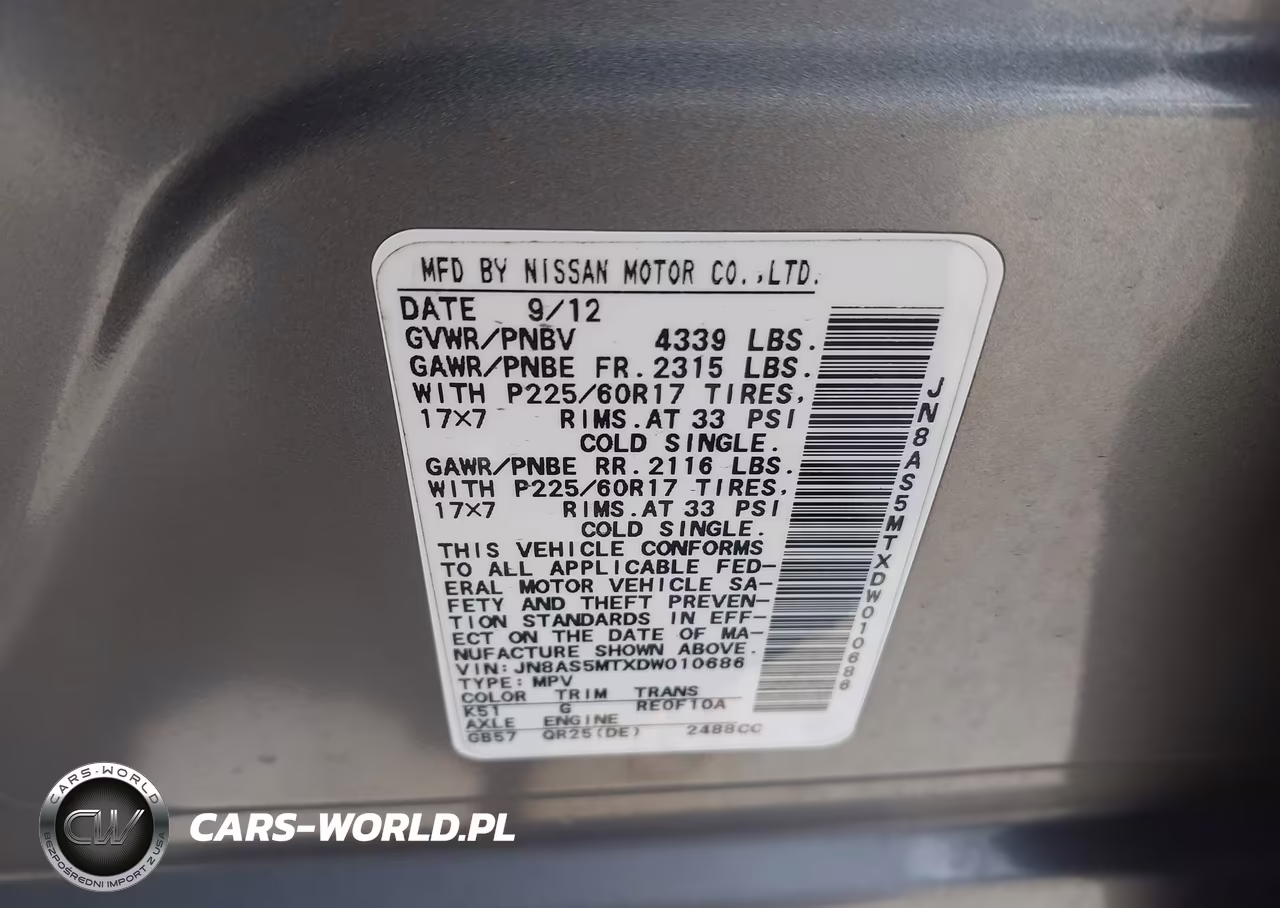 2013 Nissan Rogue Sv VIN:JN8AS5MTXDW010686 - 9