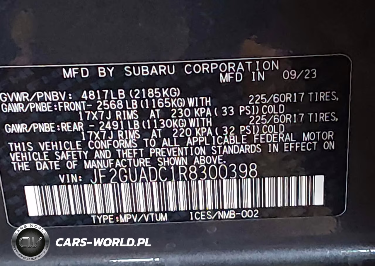 2024 Subaru Crosstrek Premium VIN:JF2GUADC1R8300398 - 9