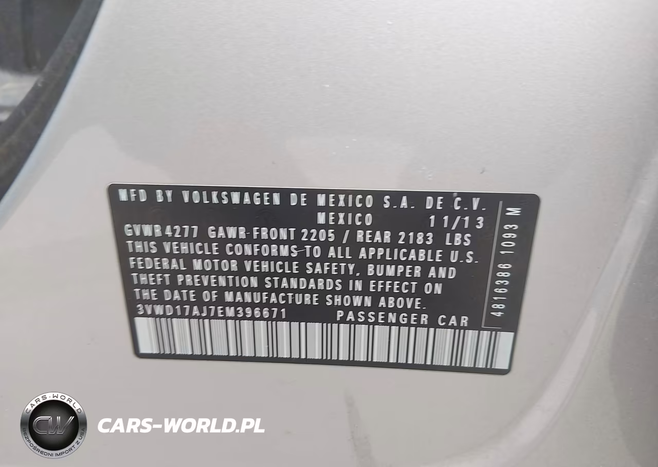 2014 Volkswagen Jetta 1.8T Se VIN:3VWD17AJ7EM396671 - 9