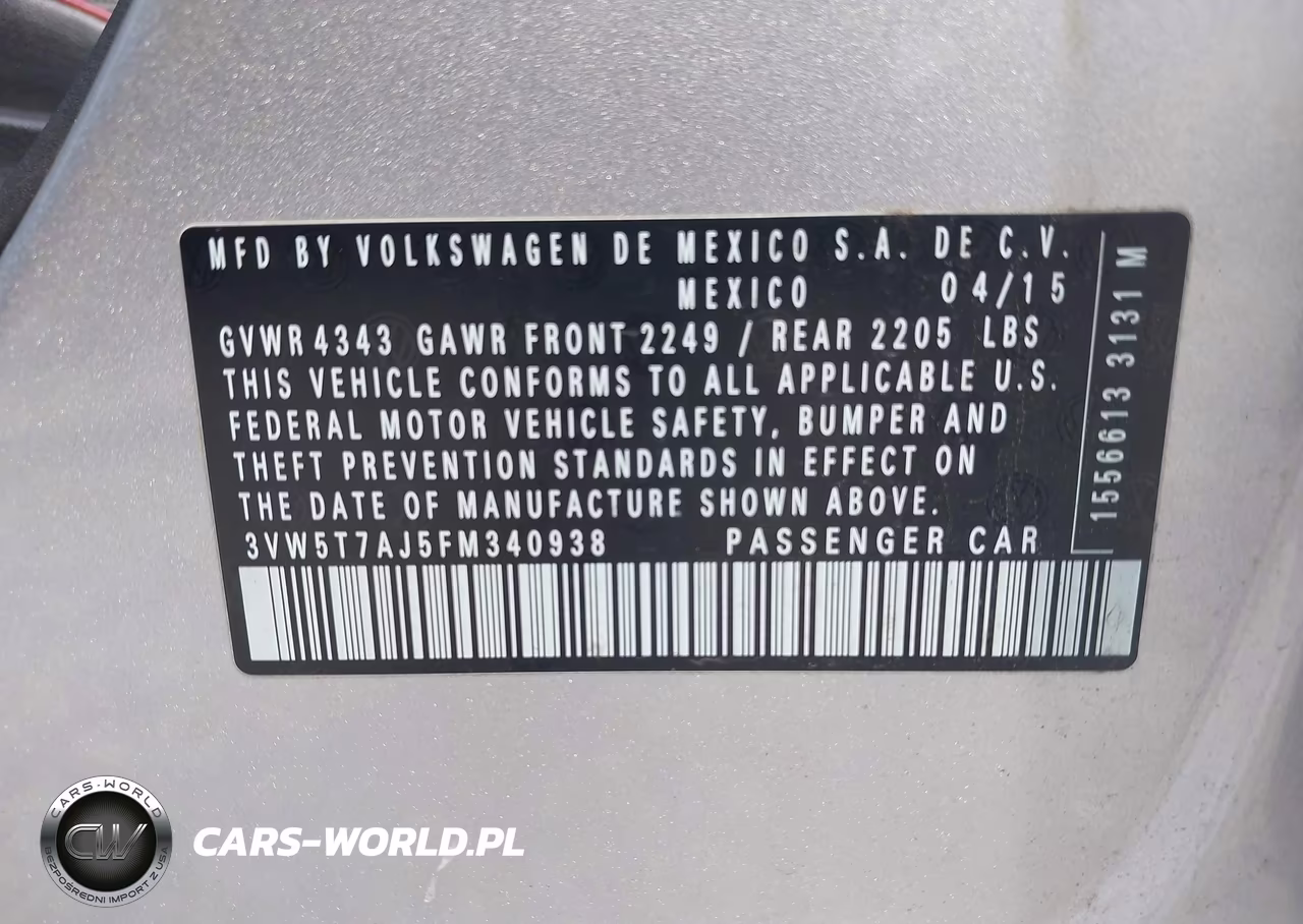 2015 Volkswagen Jetta 2.0T Gli Sel VIN:3VW5T7AJ5FM340938 - 9