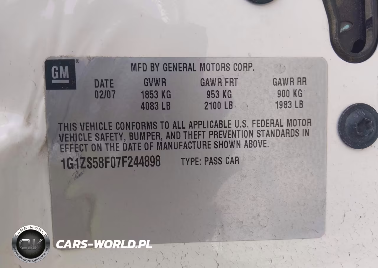 2007 Chevrolet Malibu Ls W-1Fl VIN:1G1ZS58F07F244898 - 9