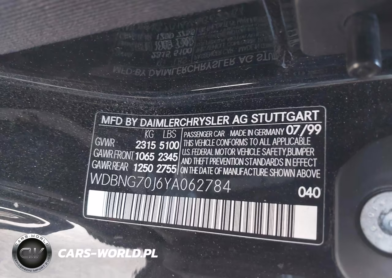 2000 Mercedes-Benz S 430 VIN:WDBNG70J6YA062784 - 9