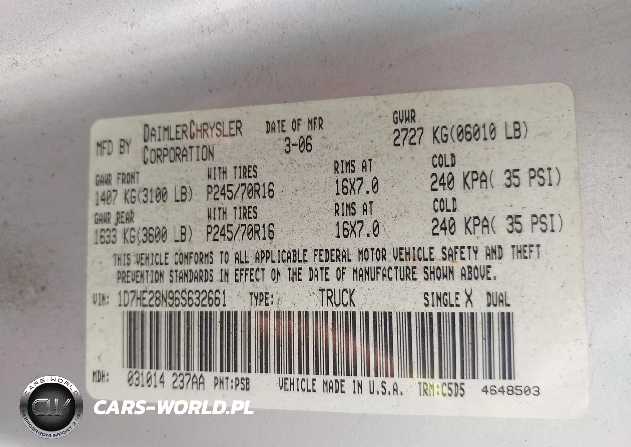 2006 Dodge Dakota St VIN:1D7HE28N96S632661 - 9