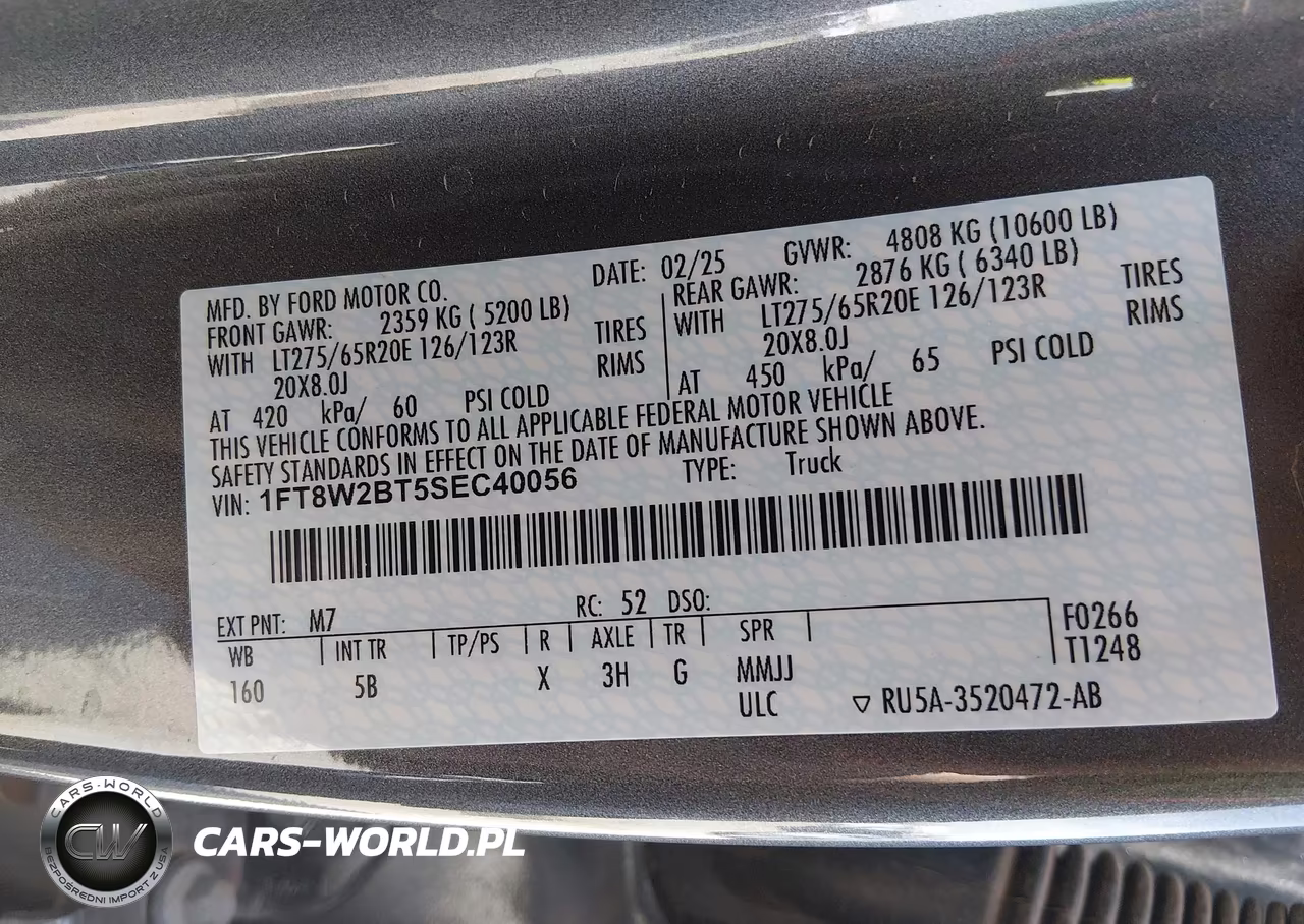 2025 Ford F-250 Lariat VIN:1FT8W2BT5SEC40056 - 9