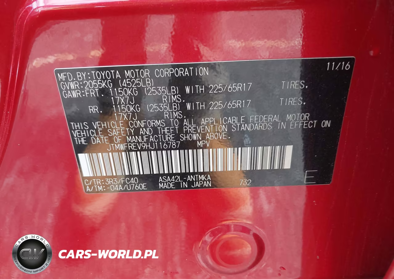 2017 Toyota Rav4 Xle VIN:JTMWFREV9HJ116787 - 9