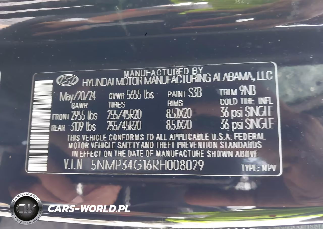 2024 Hyundai Santa Fe Hybrid Limited VIN:5NMP34G16RH008029 - 9