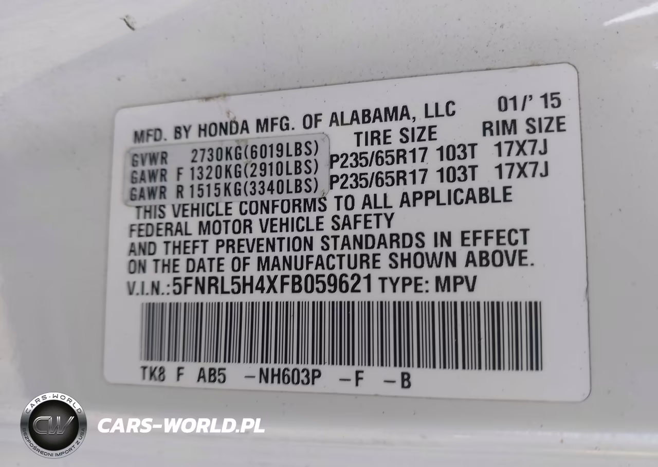 2015 Honda Odyssey Ex VIN:5FNRL5H4XFB059621 - 9