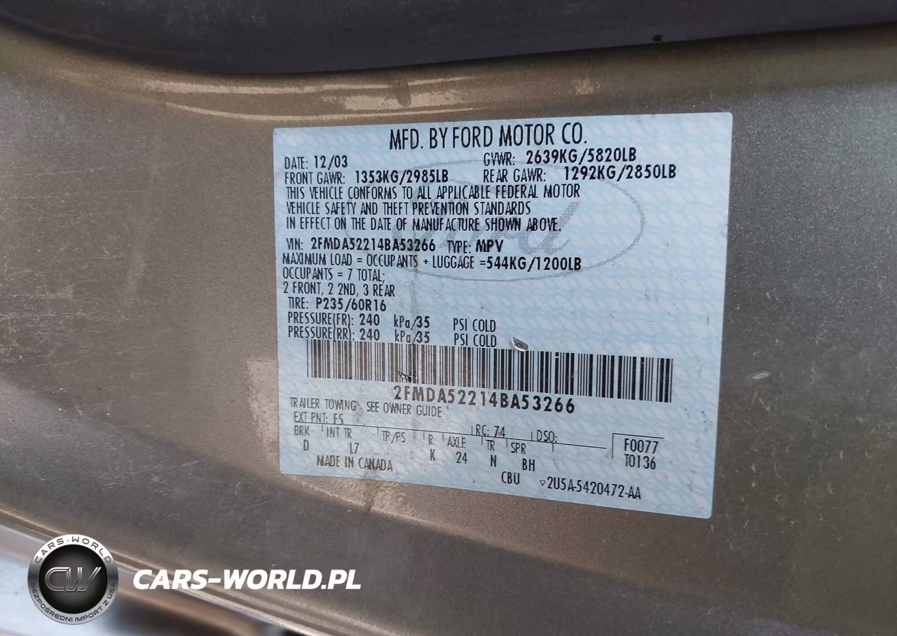 2004 Ford Freestar Sel VIN:2FMDA52214BA53266 - 9