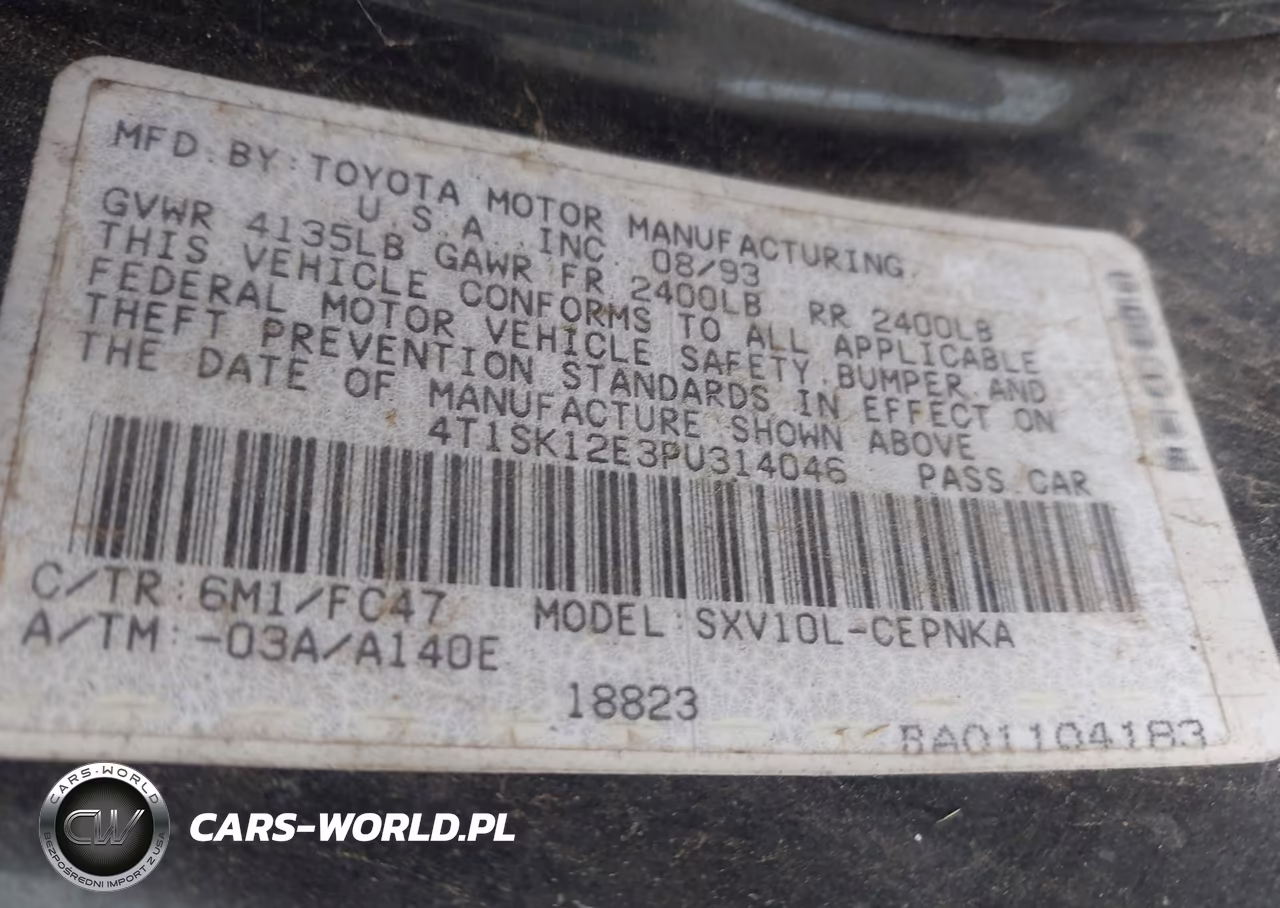 1993 Toyota Camry Le VIN:4T1SK12E3PU314046 - 9