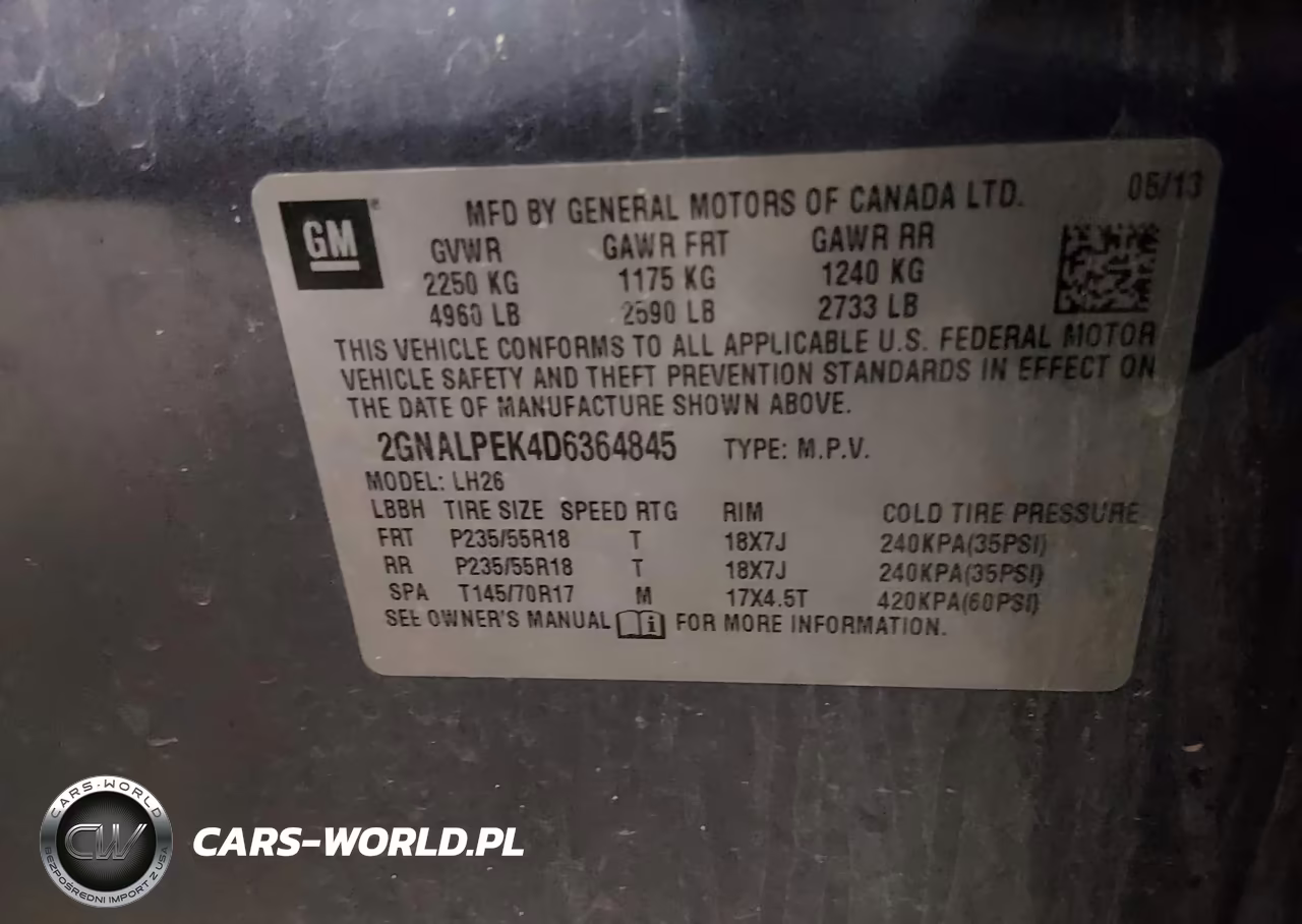 2013 Chevrolet Equinox Lt VIN:2GNALPEK4D6364845 - 9