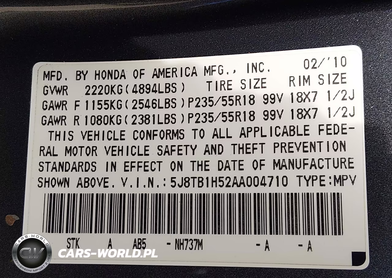 2010 Acura Rdx VIN:5J8TB1H52AA004710 - 9
