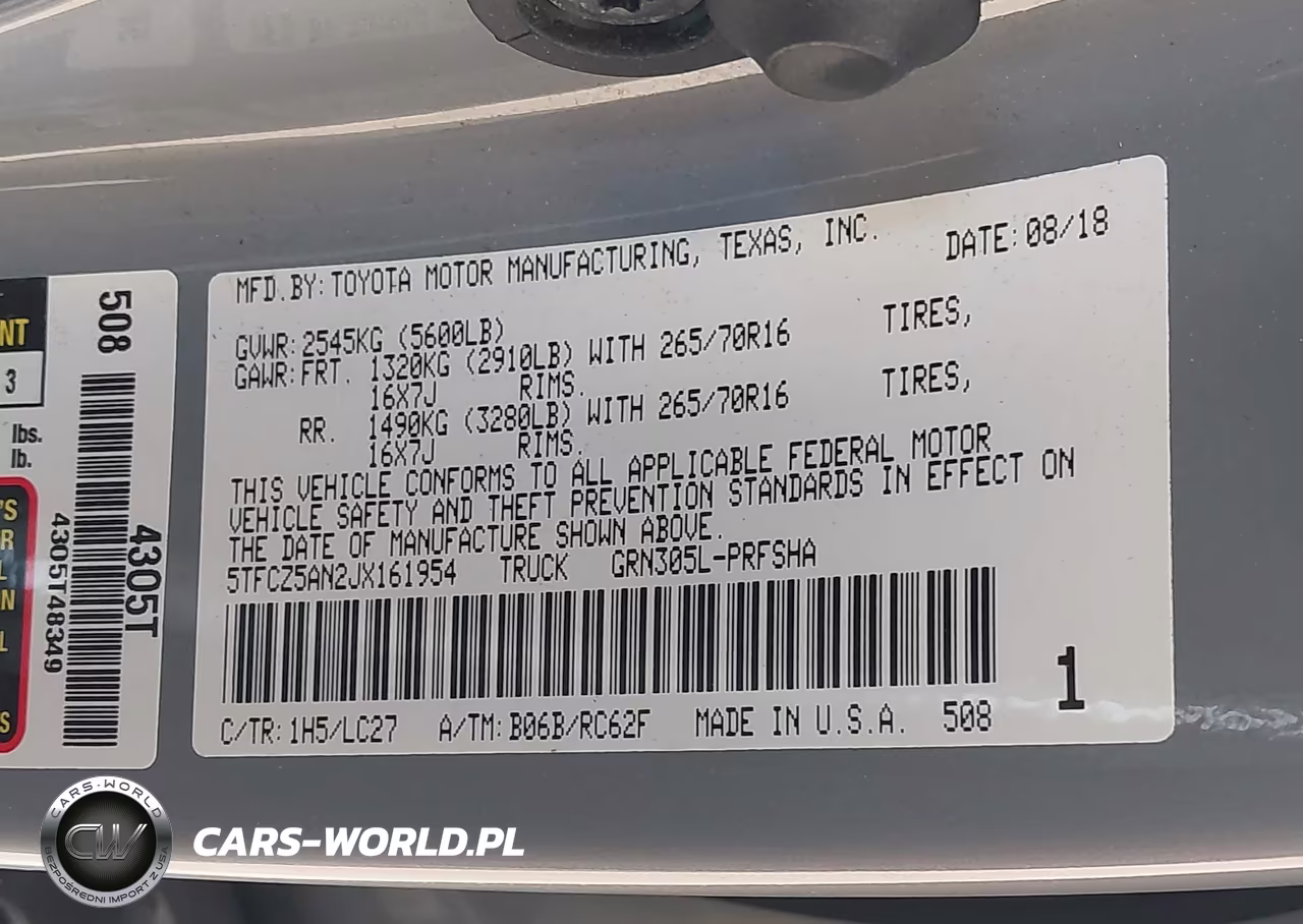 2018 Toyota Tacoma Trd Off Road VIN:5TFCZ5AN2JX161954 - 9