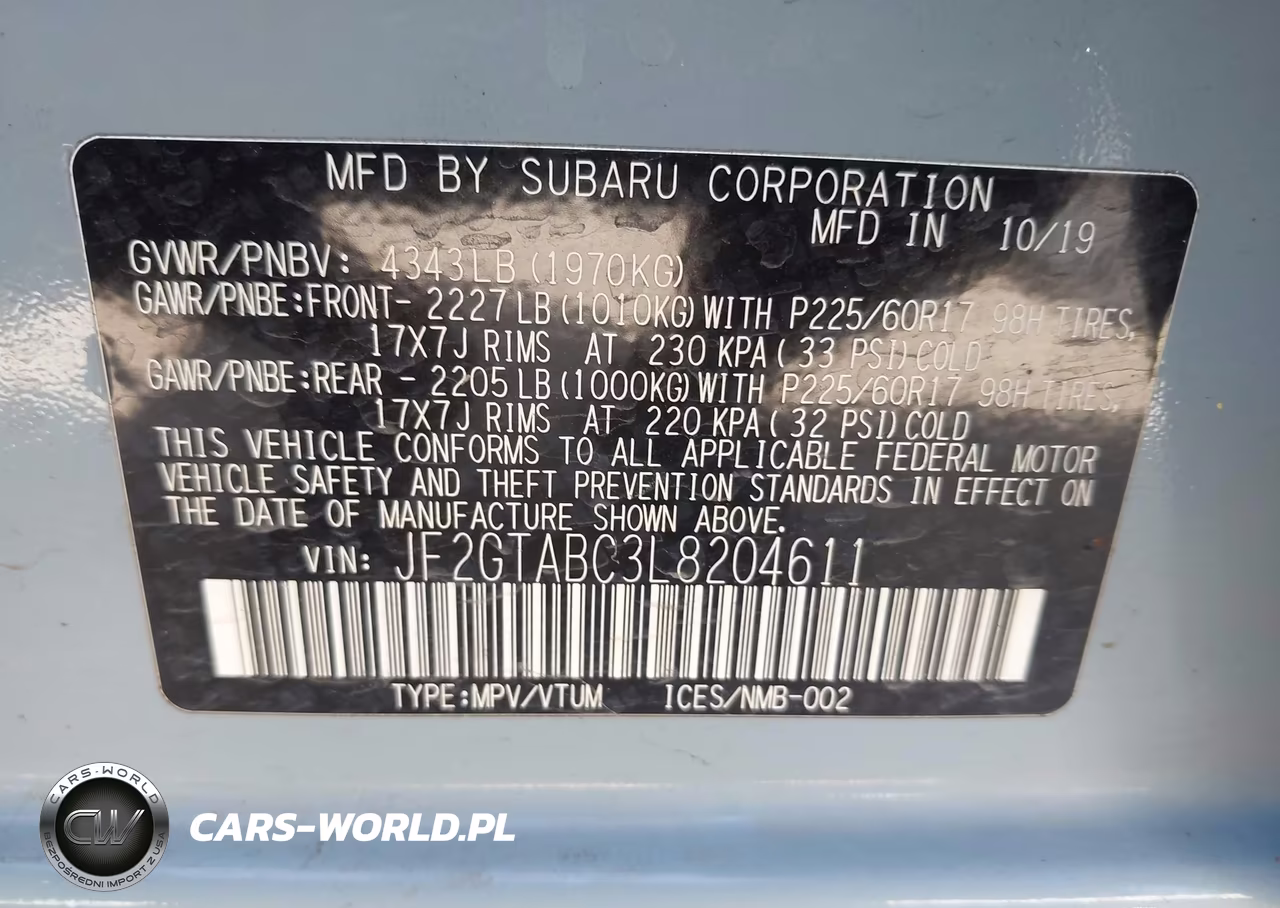 2020 Subaru Crosstrek VIN:JF2GTABC3L8204611 - 9