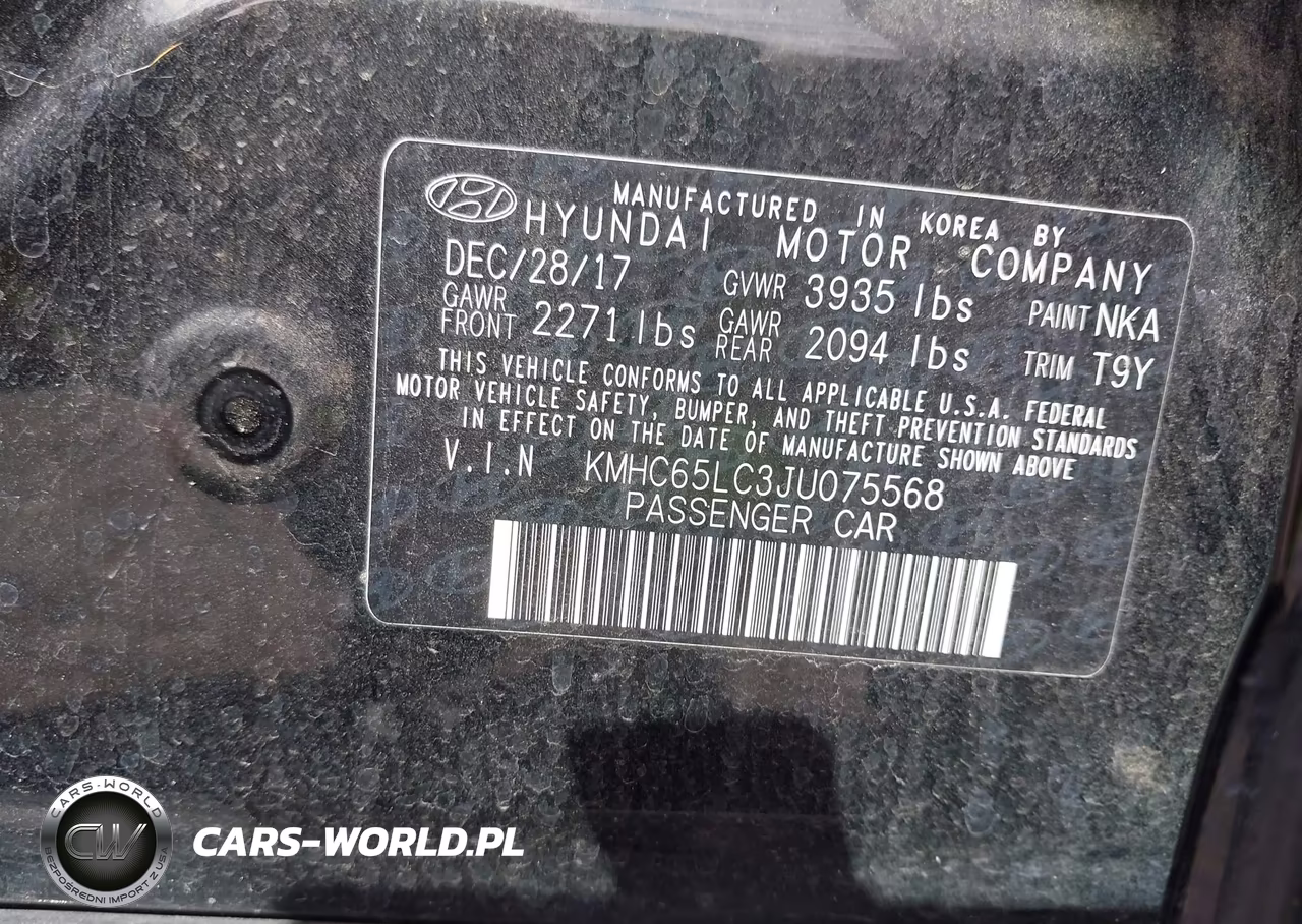 2018 Hyundai Ioniq Hybrid Blue VIN:KMHC65LC3JU075568 - 9
