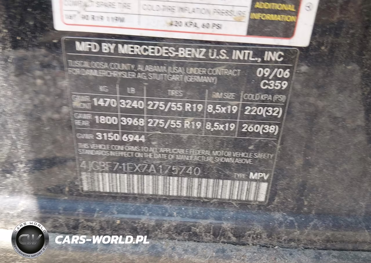 2007 Mercedes-Benz Gl 450 4Matic VIN:4JGBF71EX7A175740 - 9