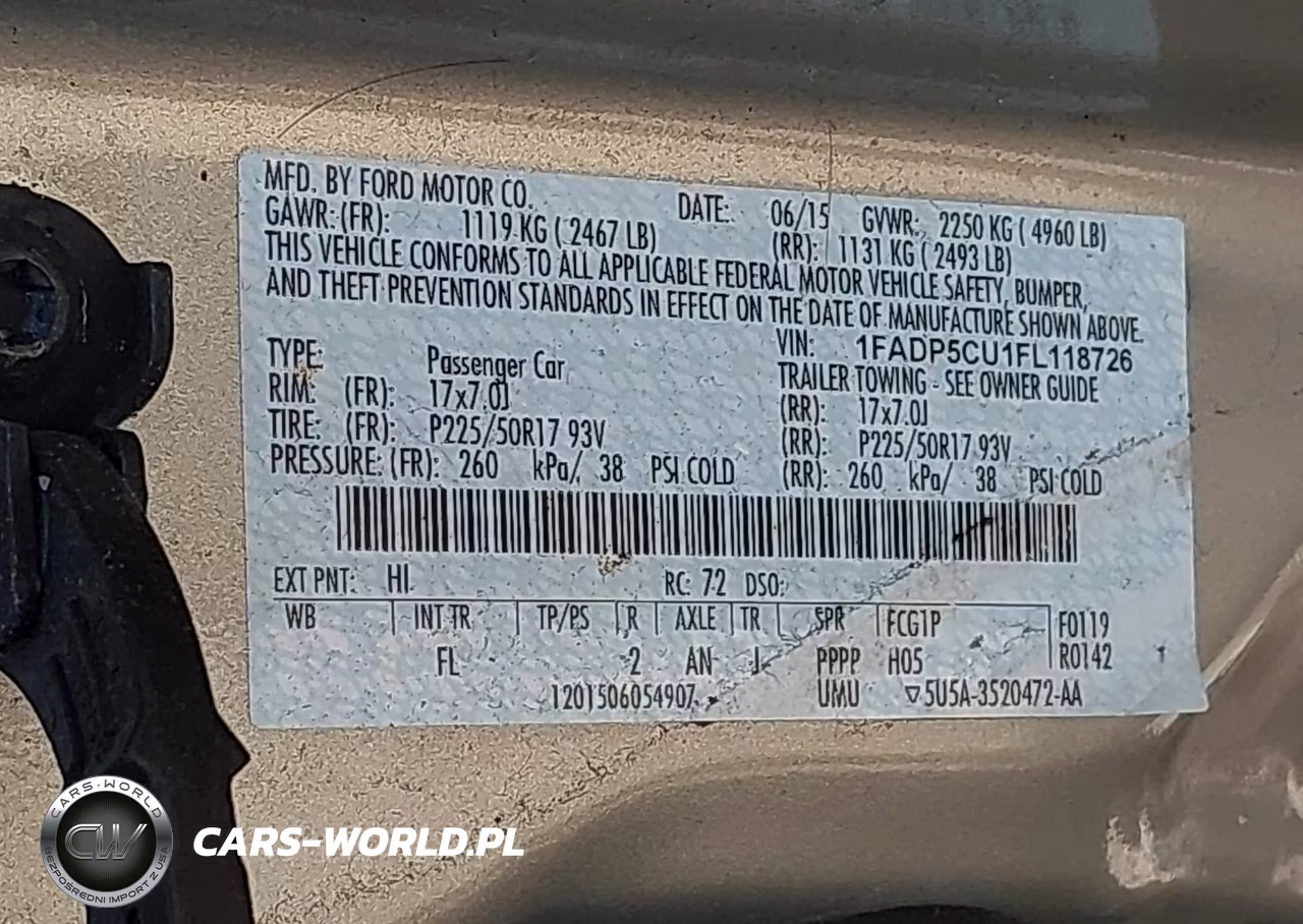 2015 Ford C-Max Energi Sel VIN:1FADP5CU1FL118726 - 9