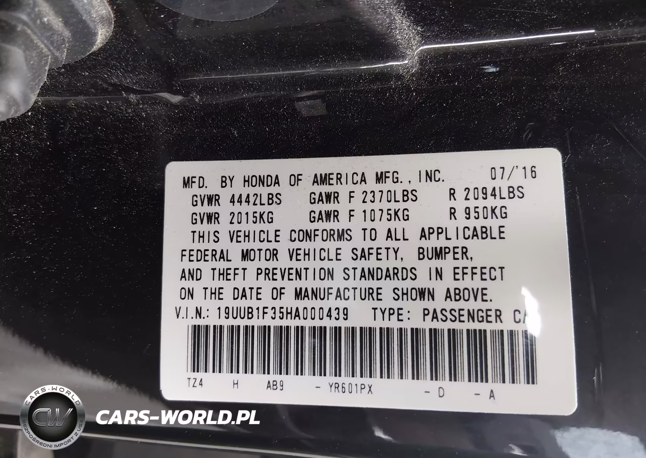 2017 Acura Tlx VIN:19UUB1F35HA000439 - 9