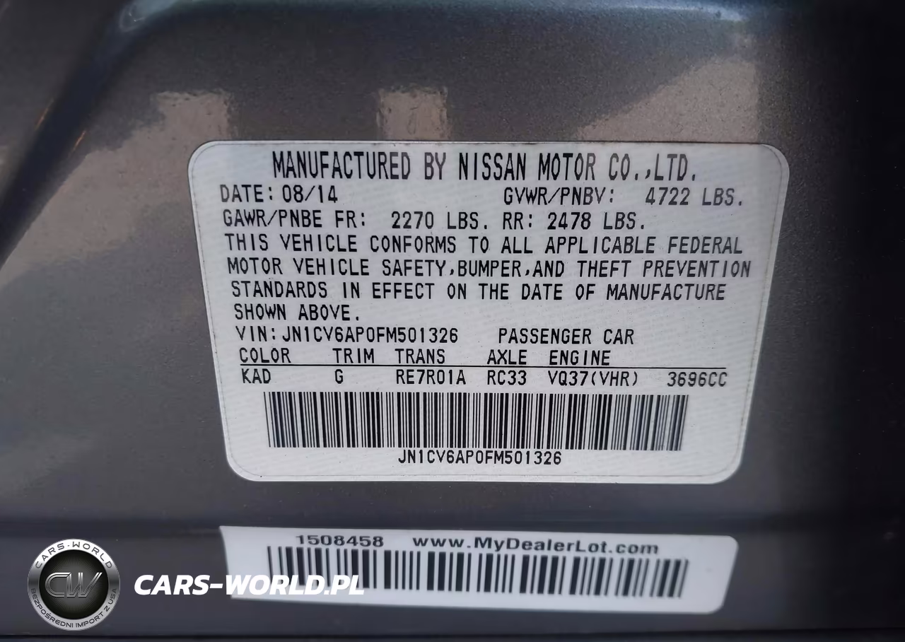 2015 Infiniti Q40 VIN:JN1CV6AP0FM501326 - 9