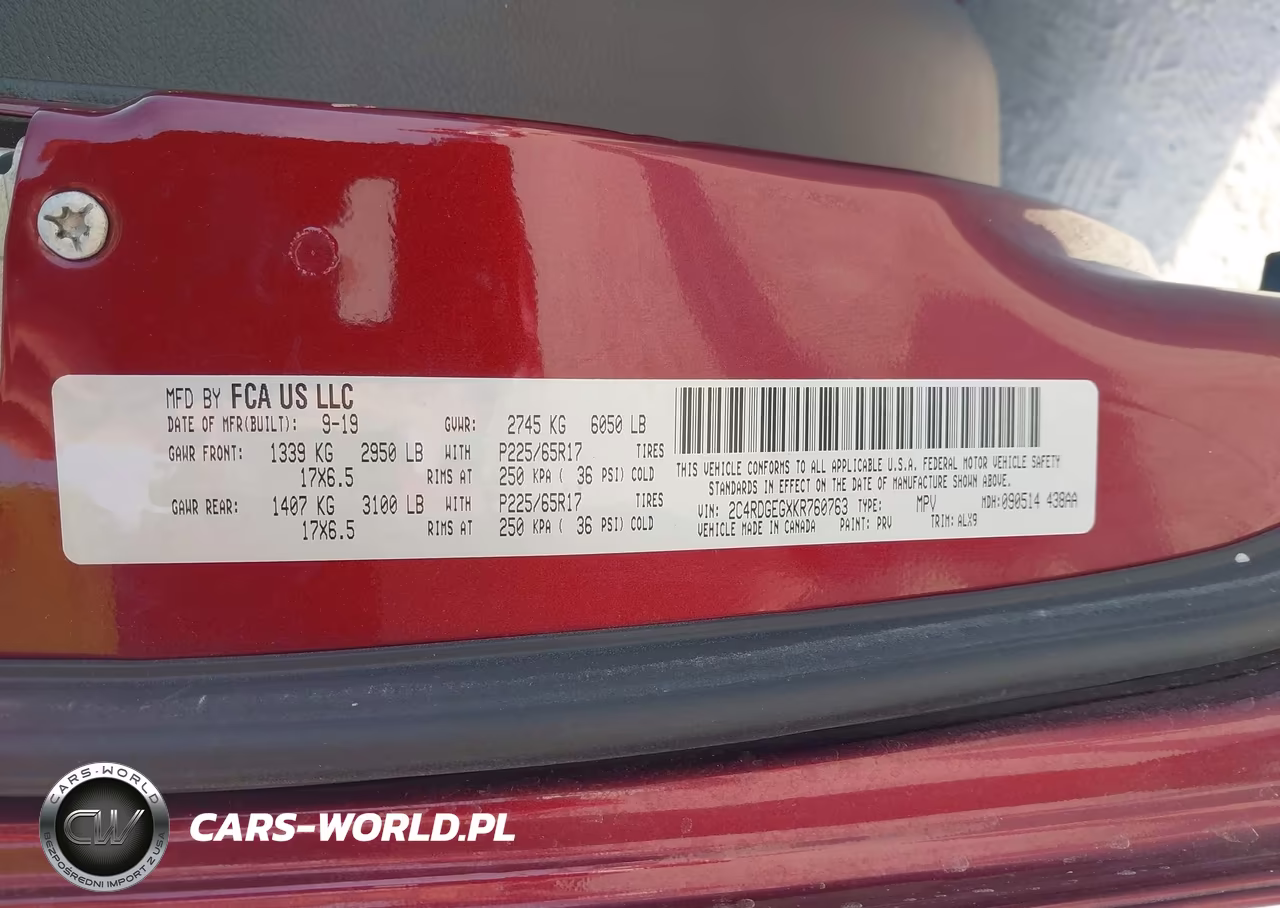 2019 Dodge Grand Caravan Gt VIN:2C4RDGEGXKR760763 - 9