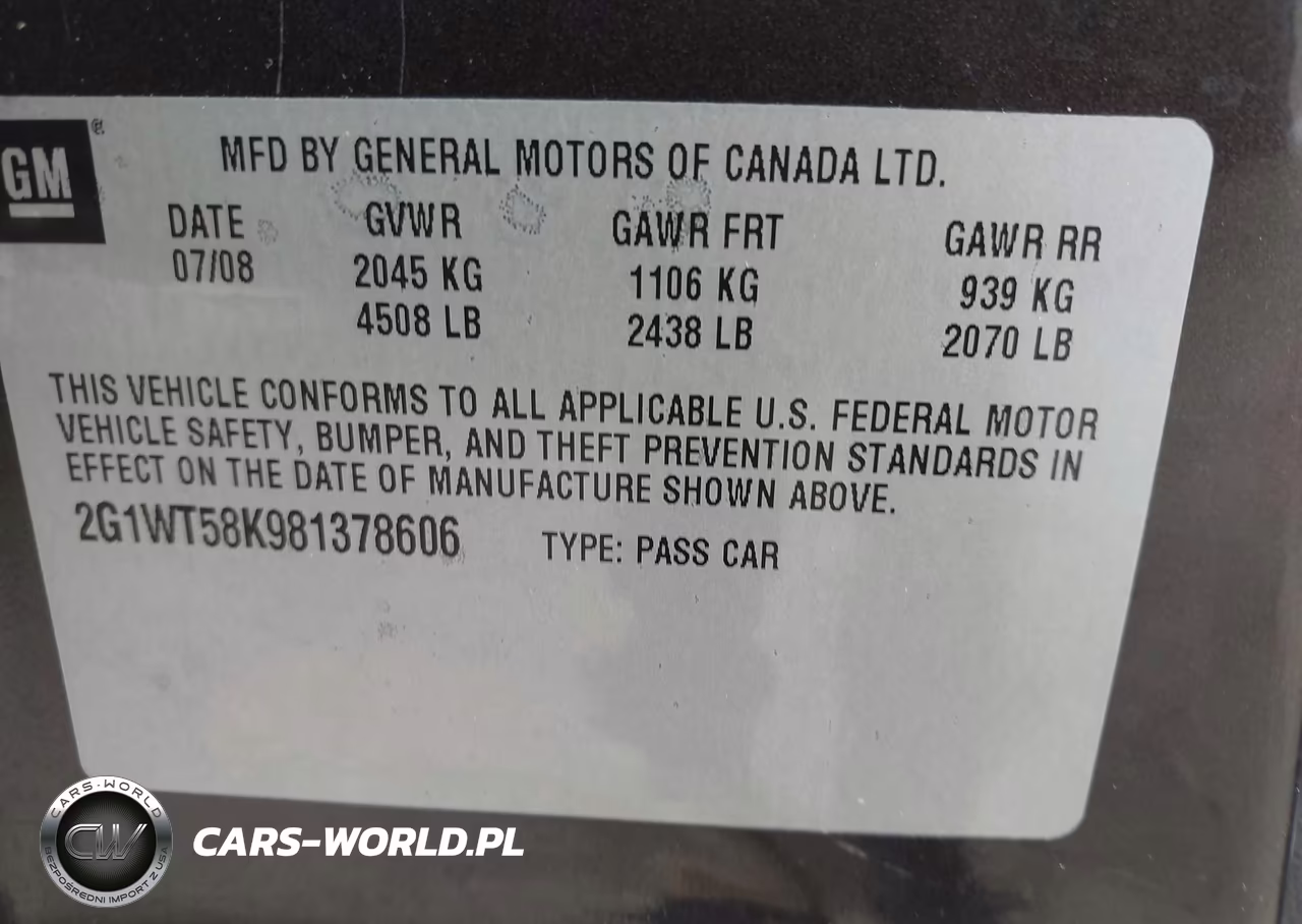 2008 Chevrolet Impala Lt VIN:2G1WT58K981378606 - 9