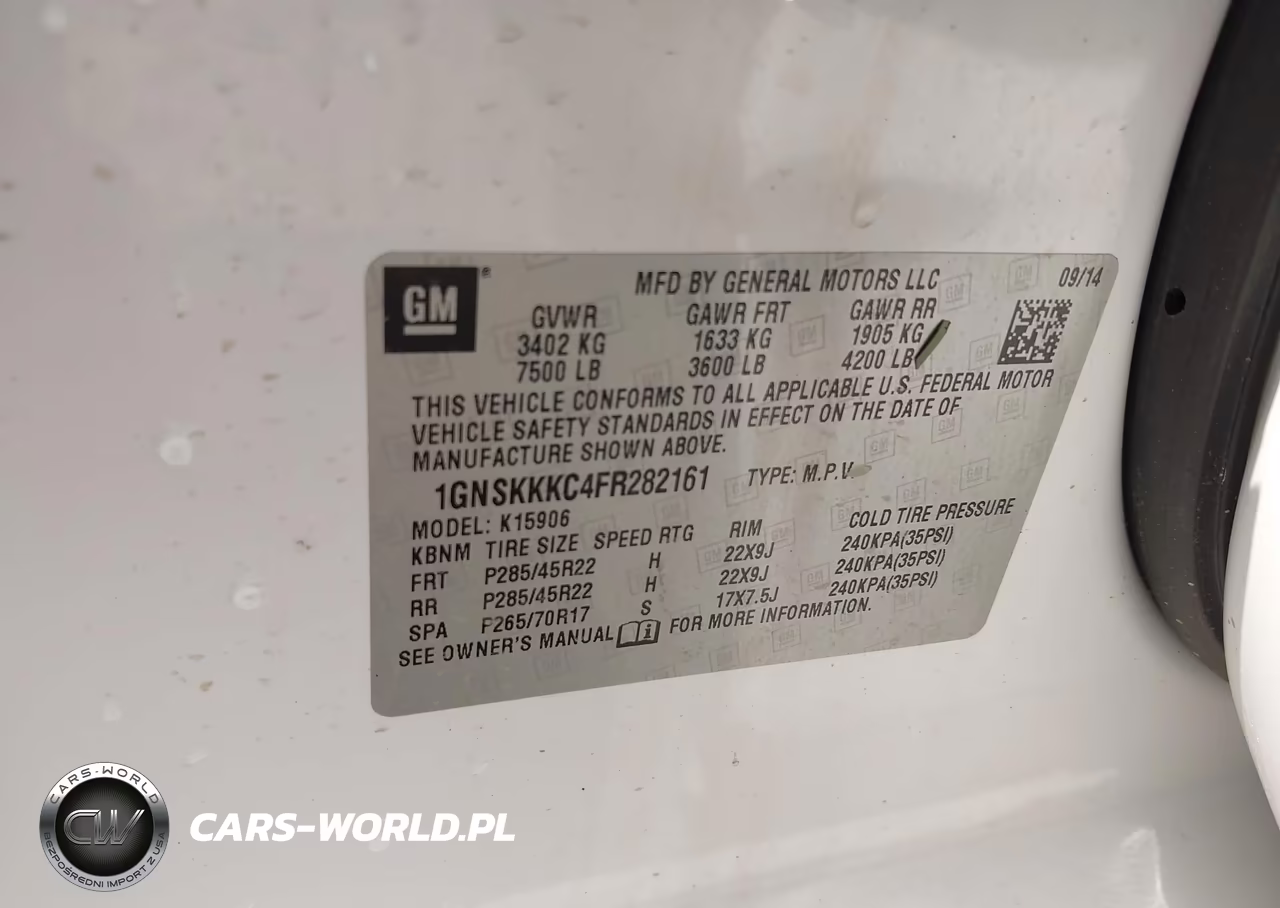 2015 Chevrolet Suburban Ltz VIN:1GNSKKKC4FR282161 - 9