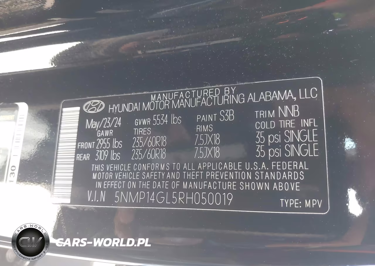 2024 Hyundai Santa Fe Se VIN:5NMP14GL5RH050019 - 9