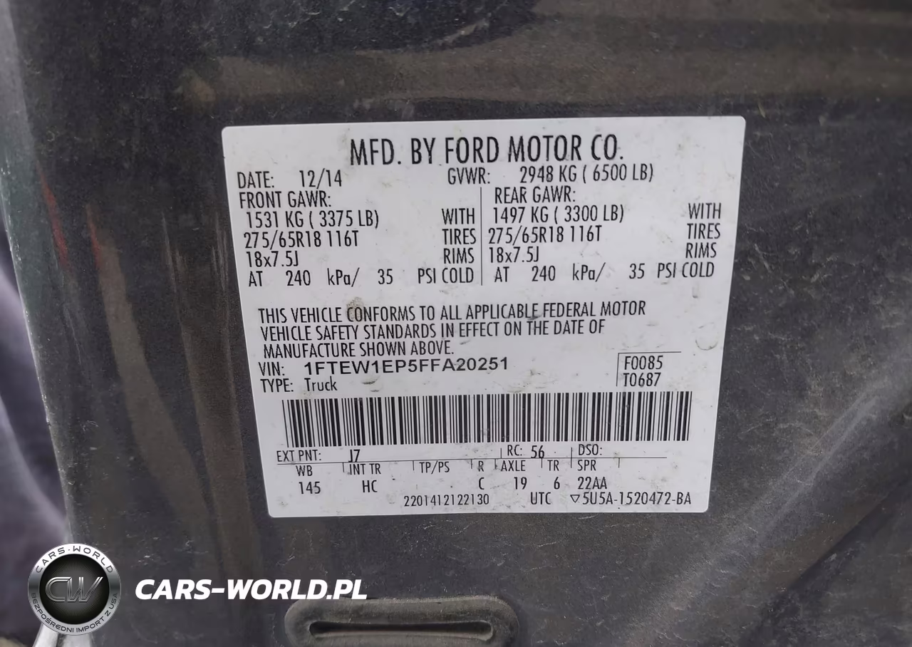 2015 Ford F-150 Lariat VIN:1FTEW1EP5FFA20251 - 9