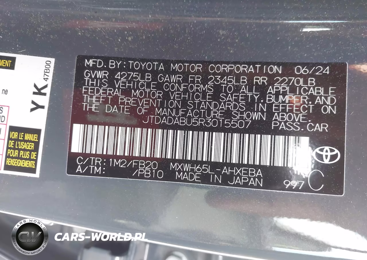 2024 Toyota Prius Le Awd-E VIN:JTDADABU5R3015507 - 9