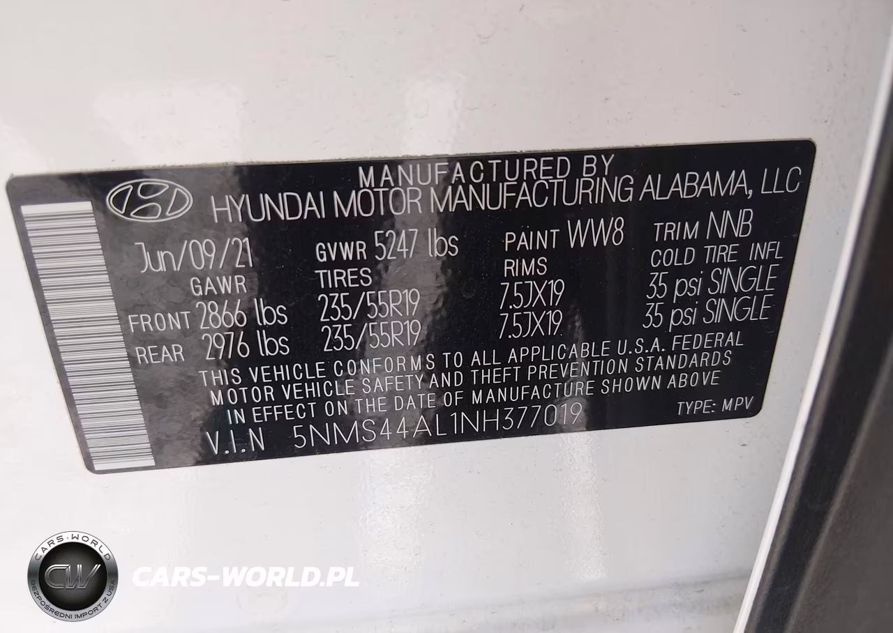 2022 Hyundai Santa Fe Limited VIN:5NMS44AL1NH377019 - 9