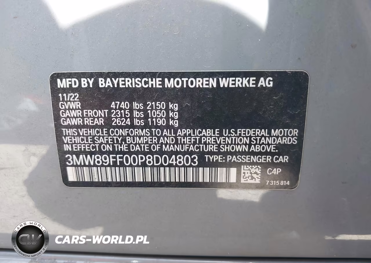 2023 BMW 330I xDrive VIN:3MW89FF00P8D04803 - 9