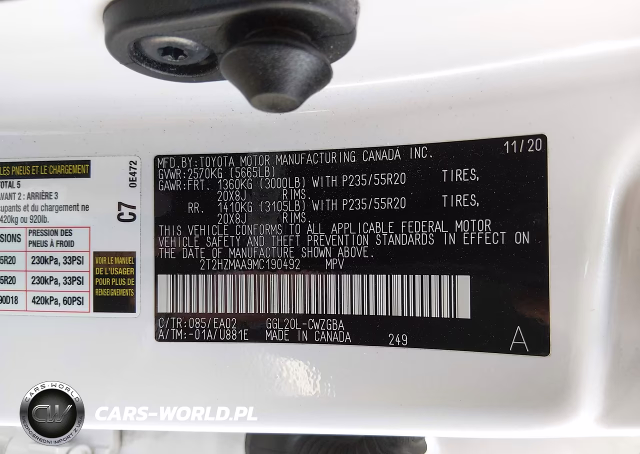 2021 Lexus Rx 350 VIN:2T2HZMAA9MC190492 - 9