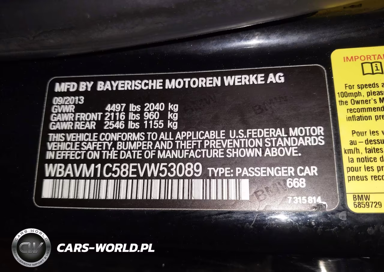 2014 BMW X1 Sdrive28I VIN:WBAVM1C58EVW53089 - 9